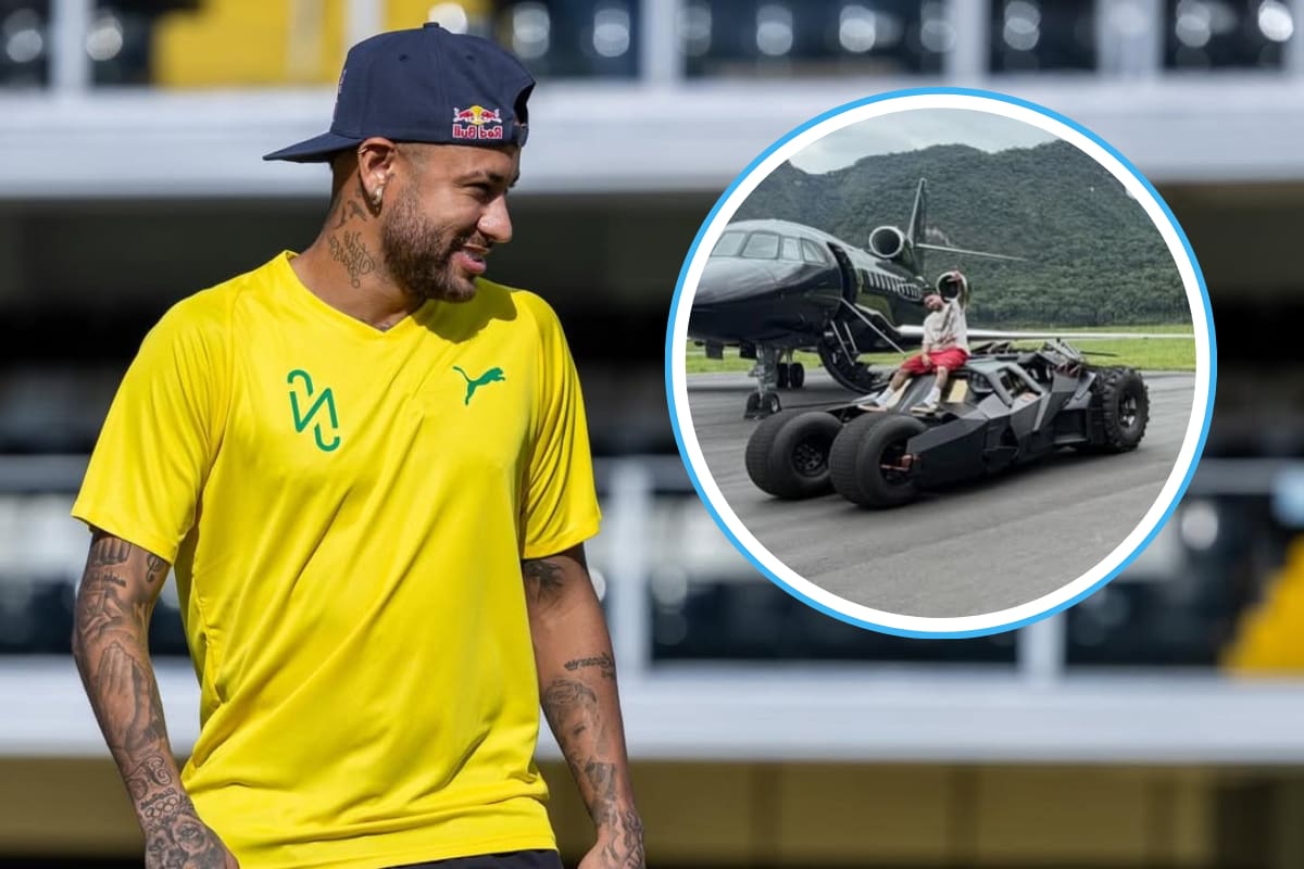 Neymar se compra el “Batimóvil”, réplica del icónico auto de “El Caballero de la Noche” (FOTOS)