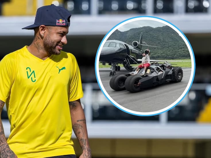 Neymar se compra el “Batimóvil”, réplica del icónico auto de “El Caballero de la Noche” (FOTOS)