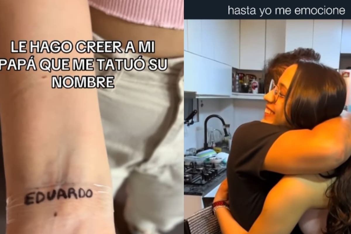 “Se tatuó tu nombre”: Hija hace llorar a su papá cuando le hace creer que se tatuó su nombre