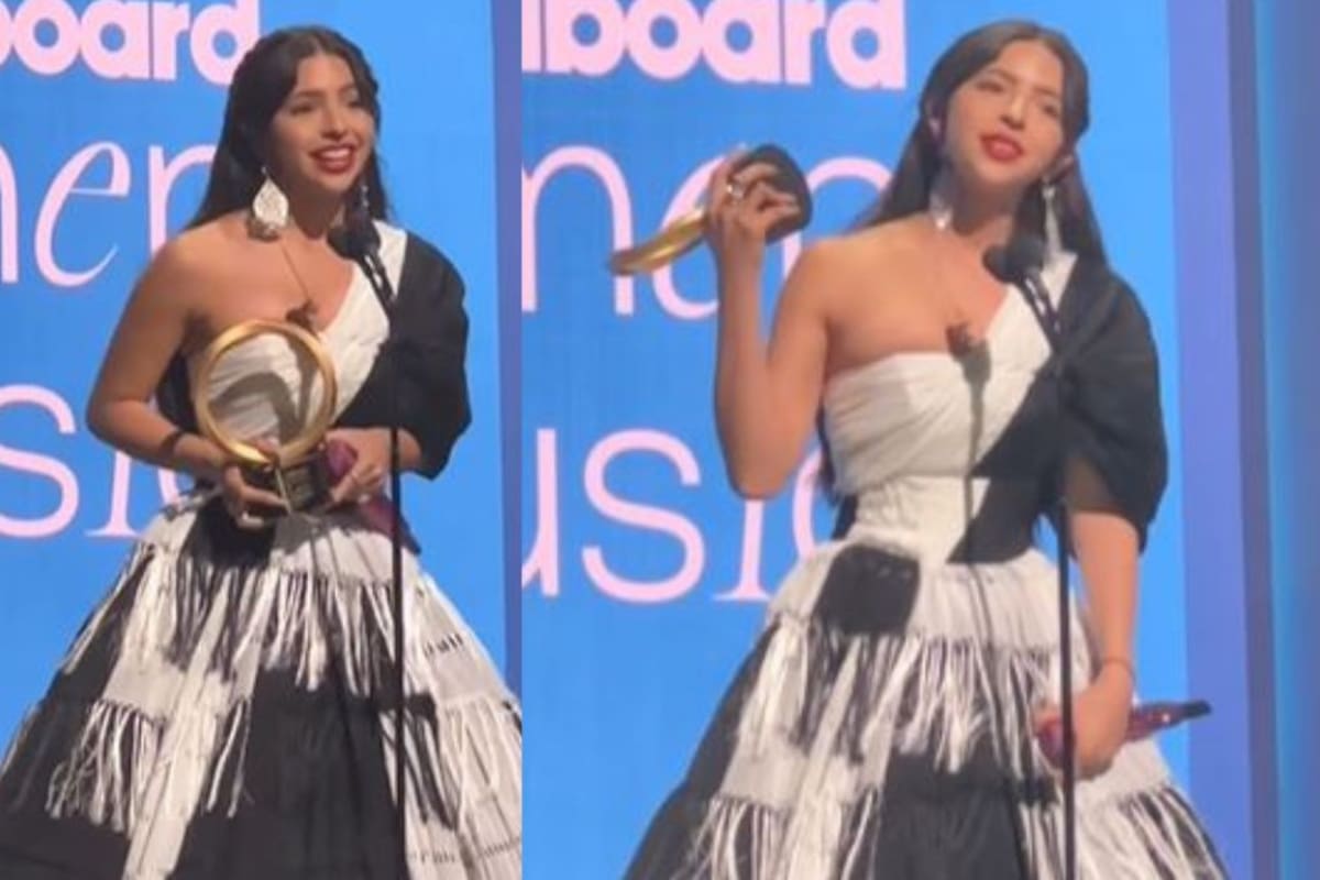 Critican el discurso de Ángela Aguilar en los Billboard Women in Music 2025: “Este año casi me rompe”