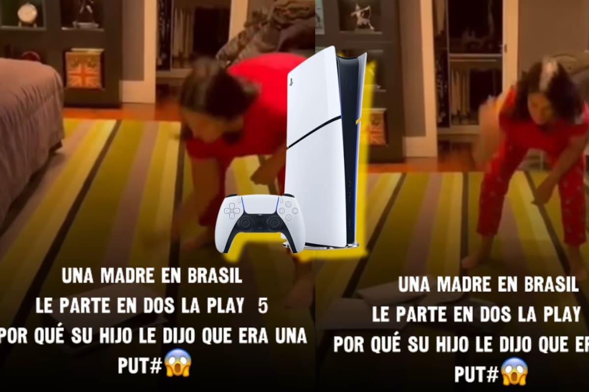 Madre en Brasil destruye por completo el PlayStation de su hijo frente a él tras recibir insultos