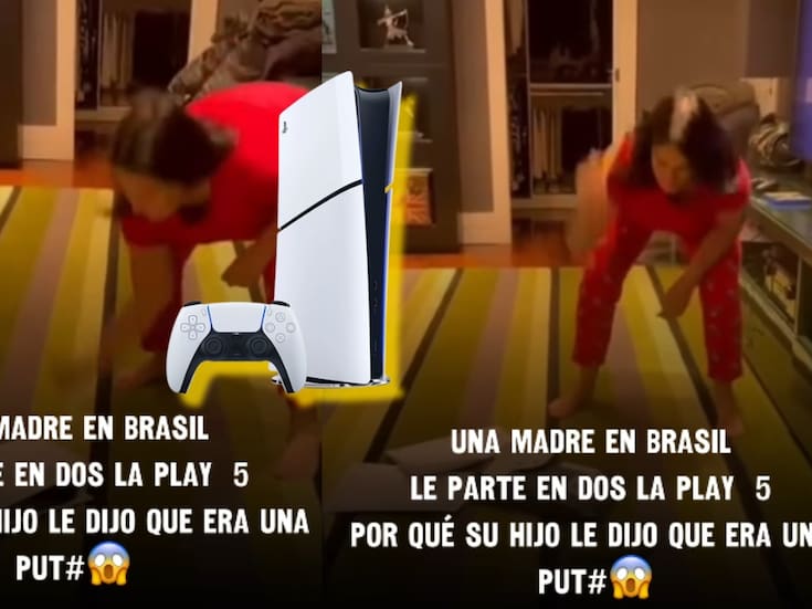 Madre en Brasil destruye por completo el PlayStation de su hijo frente a él tras recibir insultos