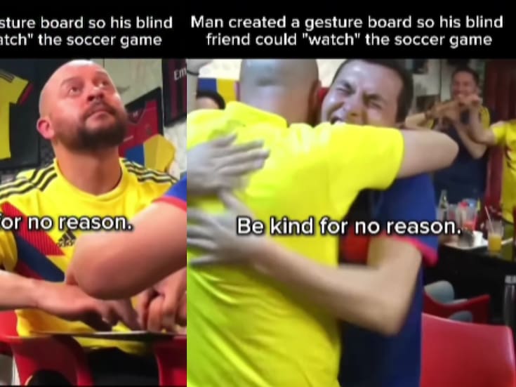 “Este gesto me hizo llorar”: Joven crea una maqueta 3D de una cancha de futbol para que su amigo invidente también disfrute del partido