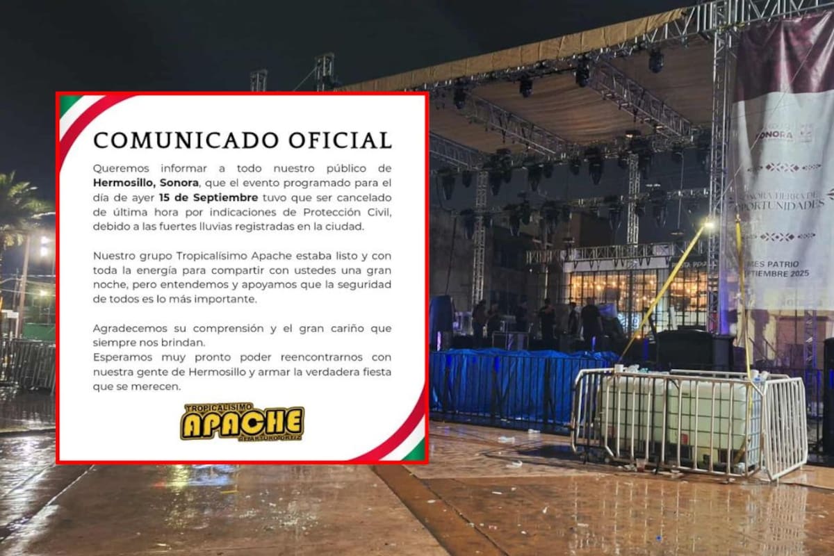 Tropicalísimo Apache explica la cancelación de su concierto en Hermosillo “la seguridad es lo más importante”