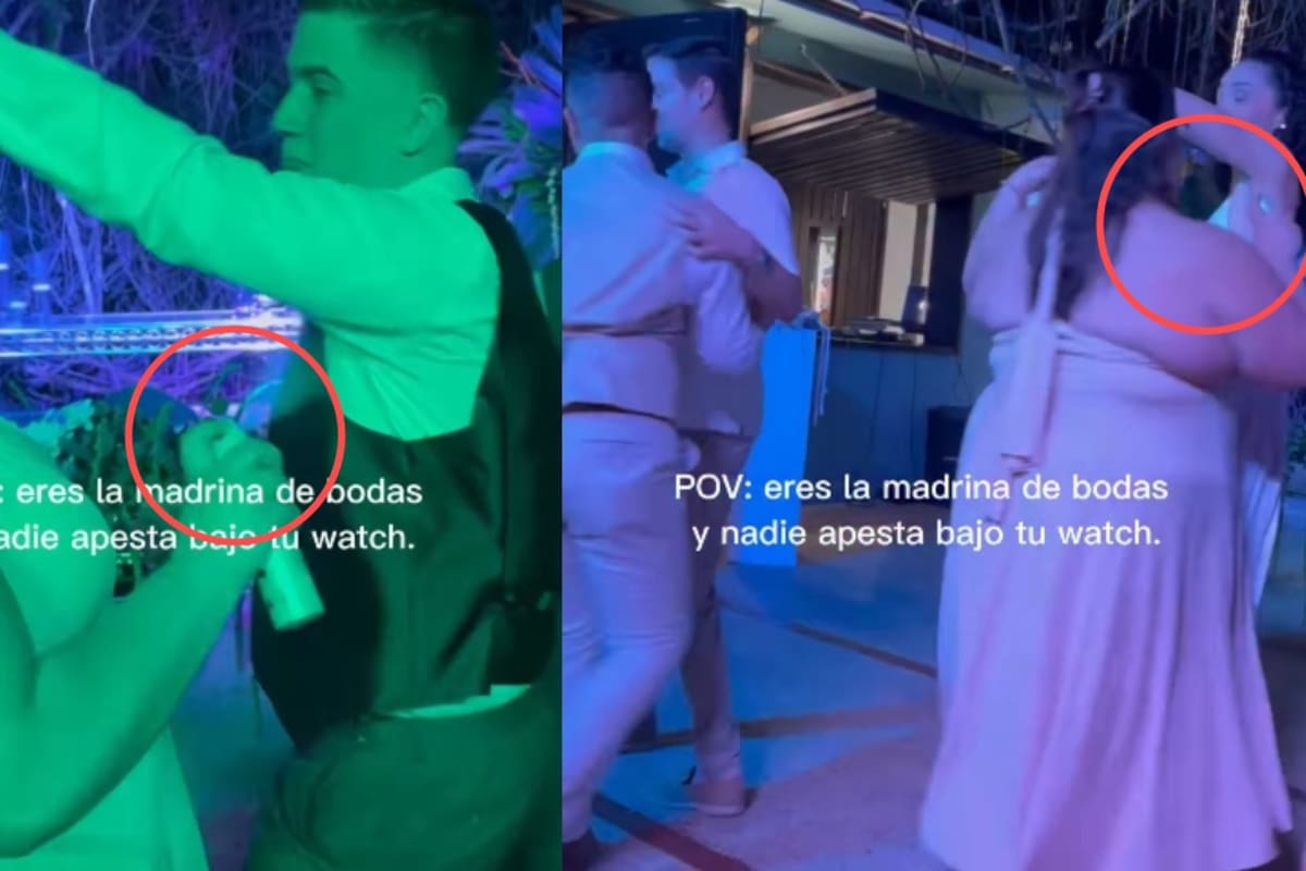 “Llévenla a Europa, por favor”: mujer se vuelve tendencia por ser la “madrina del desodorante” en una boda y aplicarlo a los invitados mientras bailaban
