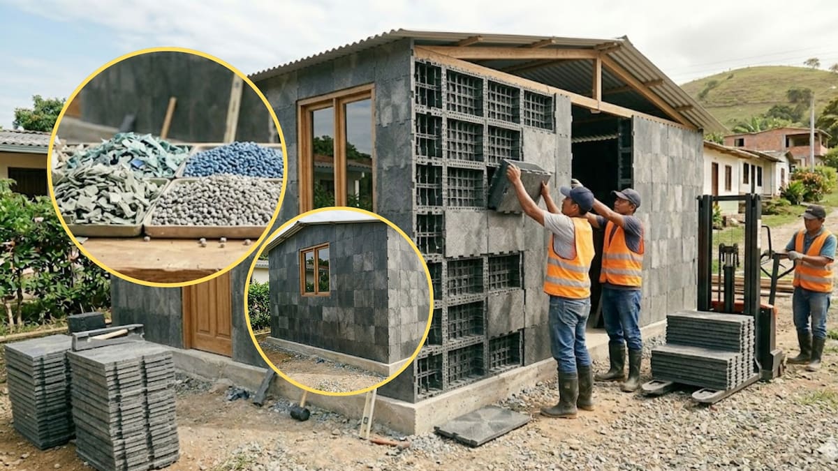 Ni ladrillos ni vigas de acero: esta nueva tecnología de bloques modulares de plástico reciclado permite armar una vivienda económica en solo 5 días y ya asombra por su capacidad para aislar la humedad