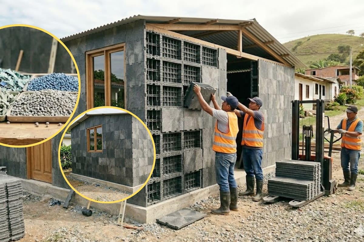 Ni ladrillos ni vigas de acero: esta nueva tecnología de bloques modulares de plástico reciclado permite armar una vivienda económica en solo 5 días y ya asombra por su capacidad para aislar la humedad