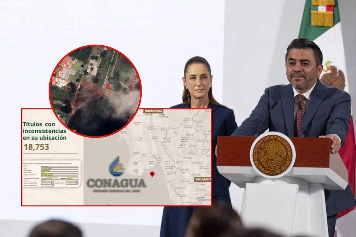 Conagua detecta “huachicoleo” de agua, títulos falsos y coordenadas en Tailandia entre las irregularidades tras un 90% de avance en revisión de su base de datos