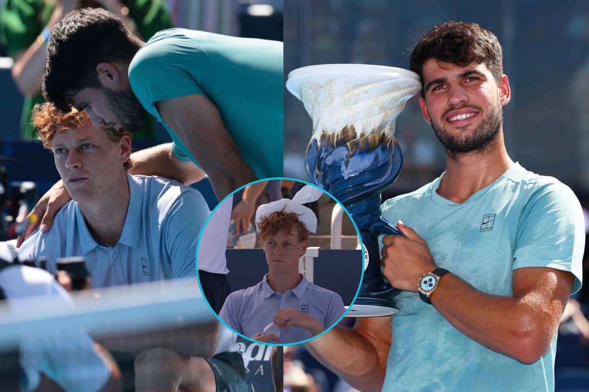 Jannik Sinner se retira de la final del Cincinnati Open, ¿Qué le pasó?; Carlos Alcaraz se queda con el título