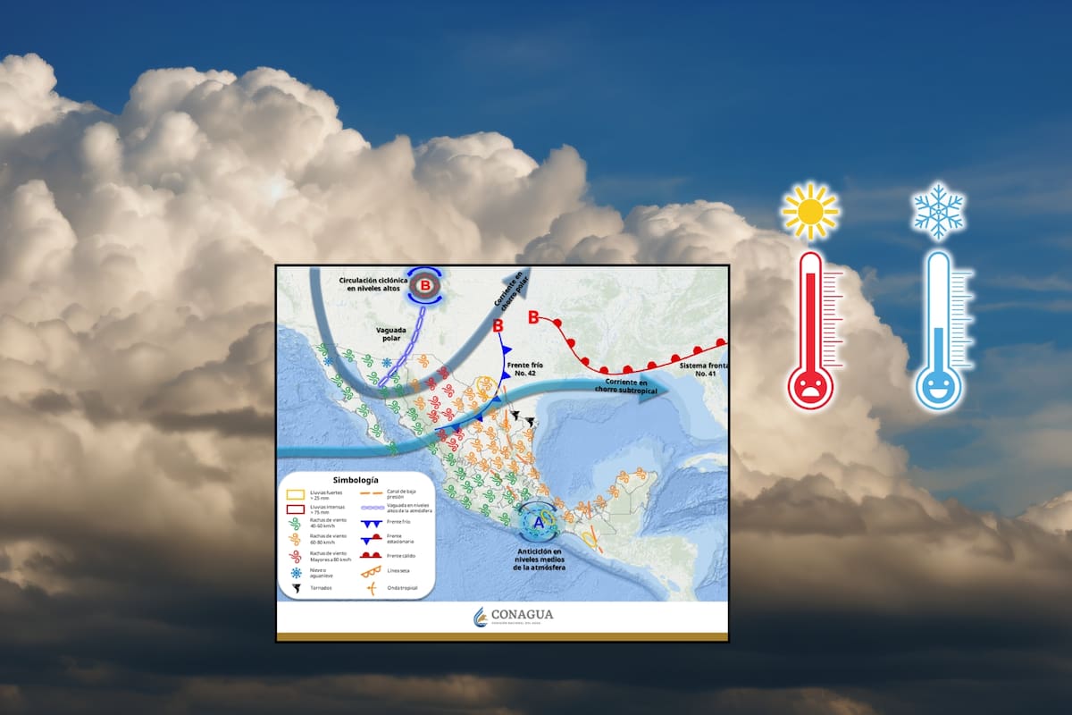 SMN alerta por lluvias, fuertes rachas de viento y onda de calor en México