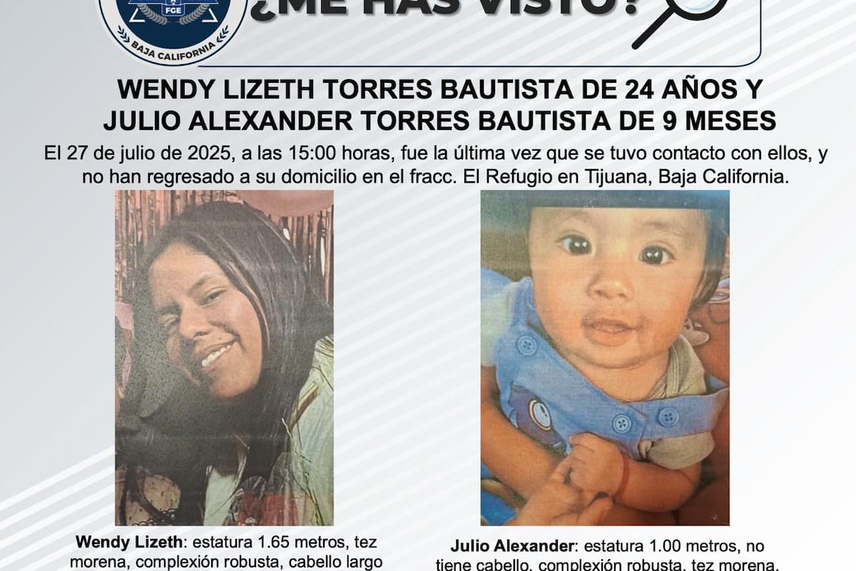 Se busca a Wendy Lizeth Torres Bautista y Julio Alexander Torres Bautista