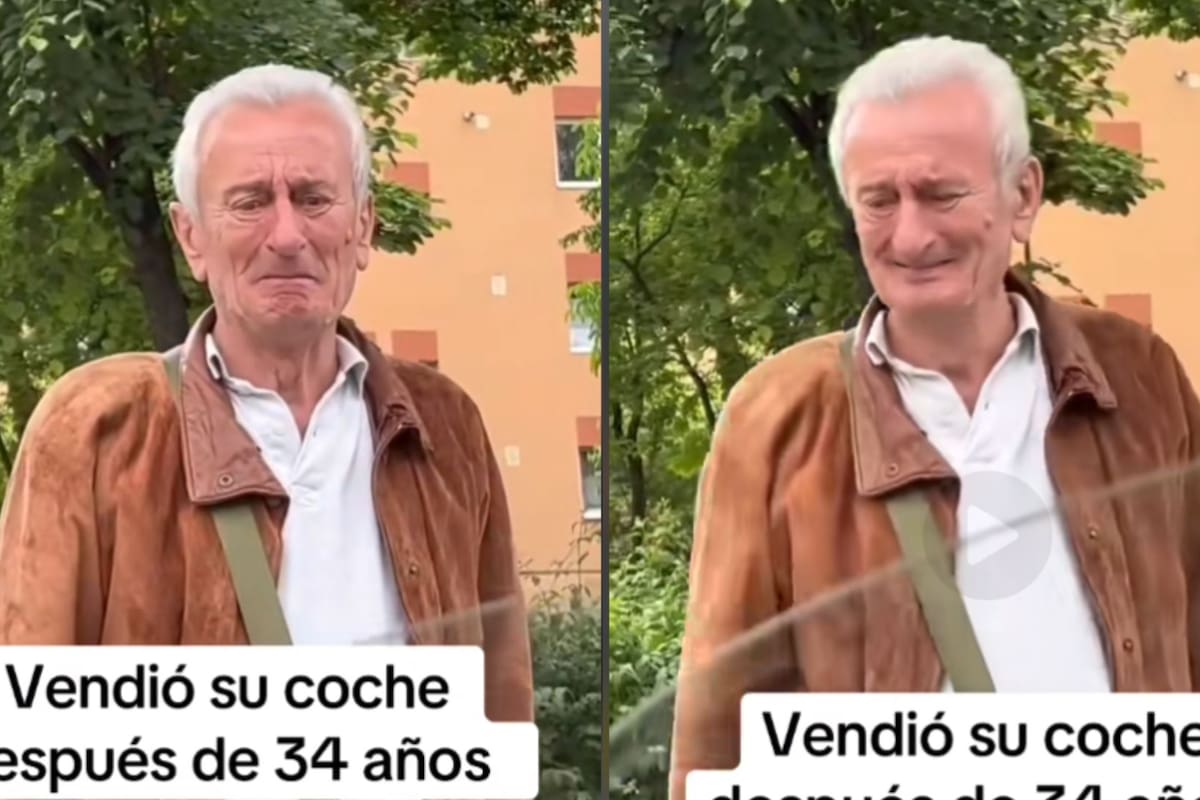 Hombre mayor rompe en llanto tras vender el carro que lo acompañó durante más de 30 años