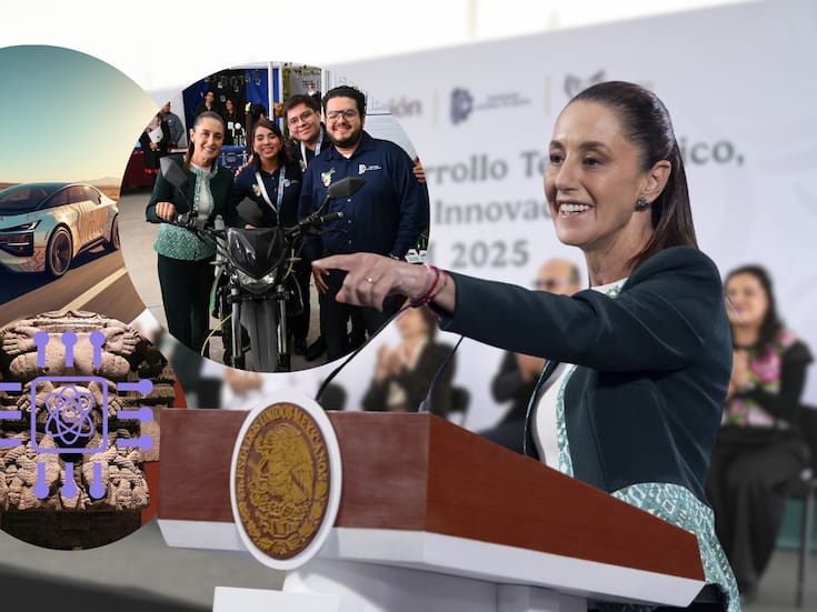 La presidenta Sheinbaum anunció el fondo InnovatecNM para patentes del TecNM y priorizó los proyectos del auto eléctrico Olinia y los satélites Ixtli