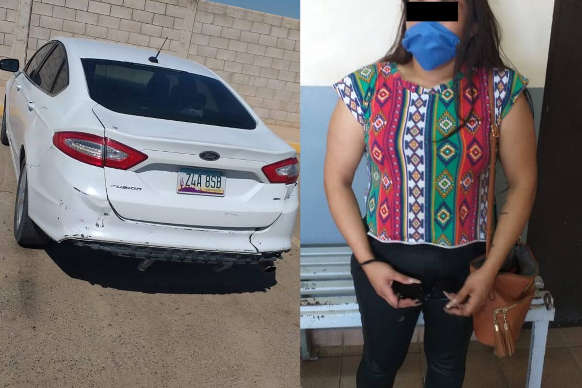 Mujer es arrestada con auto robado