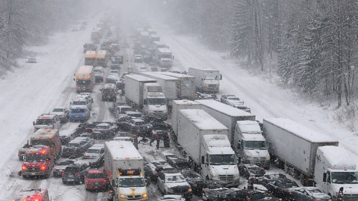 Más de 100 autos y camiones colisionan en una autopista de Michigan durante una fuerte nevada, dejan personas heridas y paralizan una de las principales vías mientras la tormenta invernal sigue avanzando por varios estados