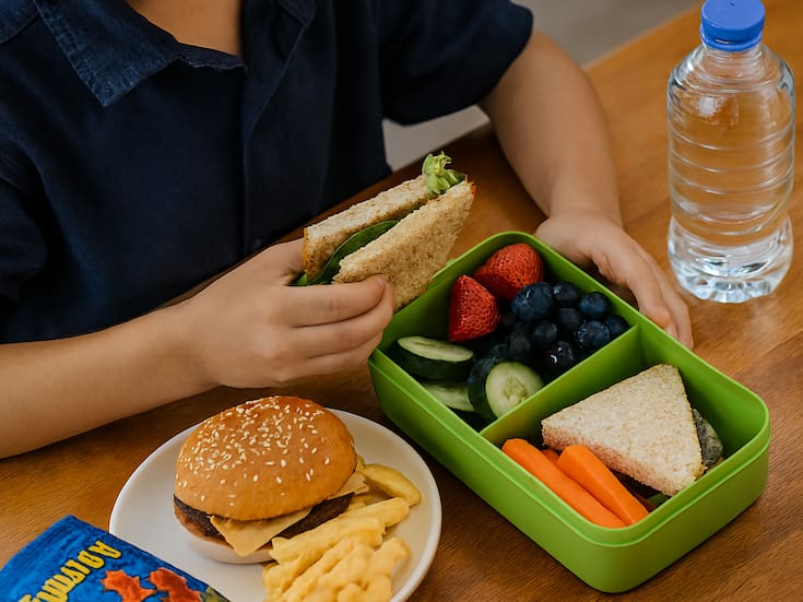 Lonches saludables ahorran hasta 700 calorías diarias a niños