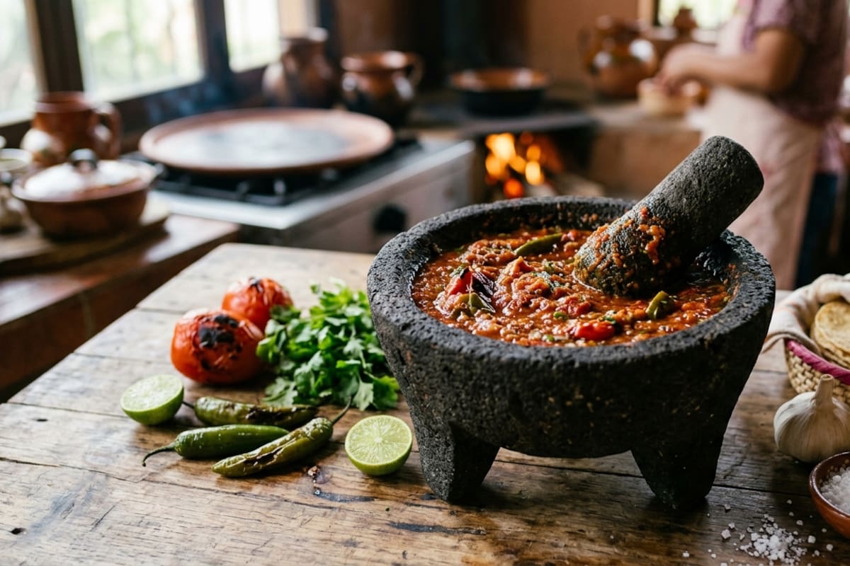 ¿Por qué la salsa en molcajete sabe mejor que la hecha en licuadora? Esta es la razón