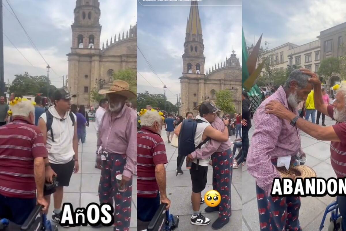 Hombre rompe en llanto tras recibir un abrazo luego de diez años