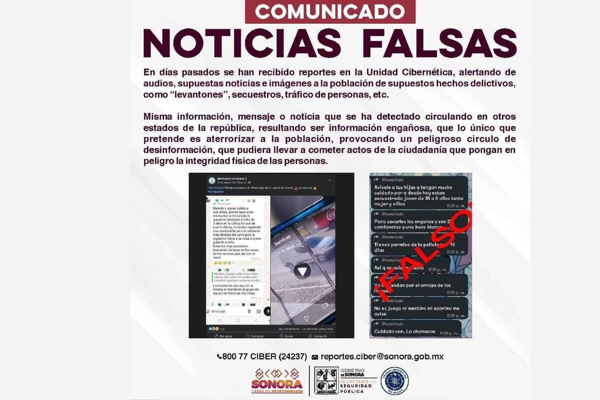Exhorta Unidad Cibernética a no compartir noticias sin verificar tras difusión de audios, fotos y videos de supuestos “levantones”