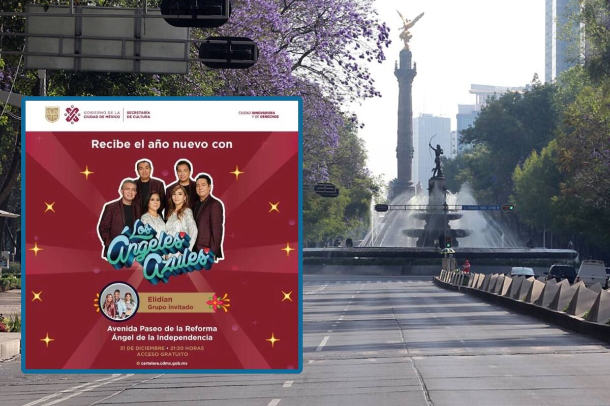 ¡Concierto de fin de año! Los Ángeles Azules estarán gratis en el Ángel de la Independencia para recibir el año nuevo