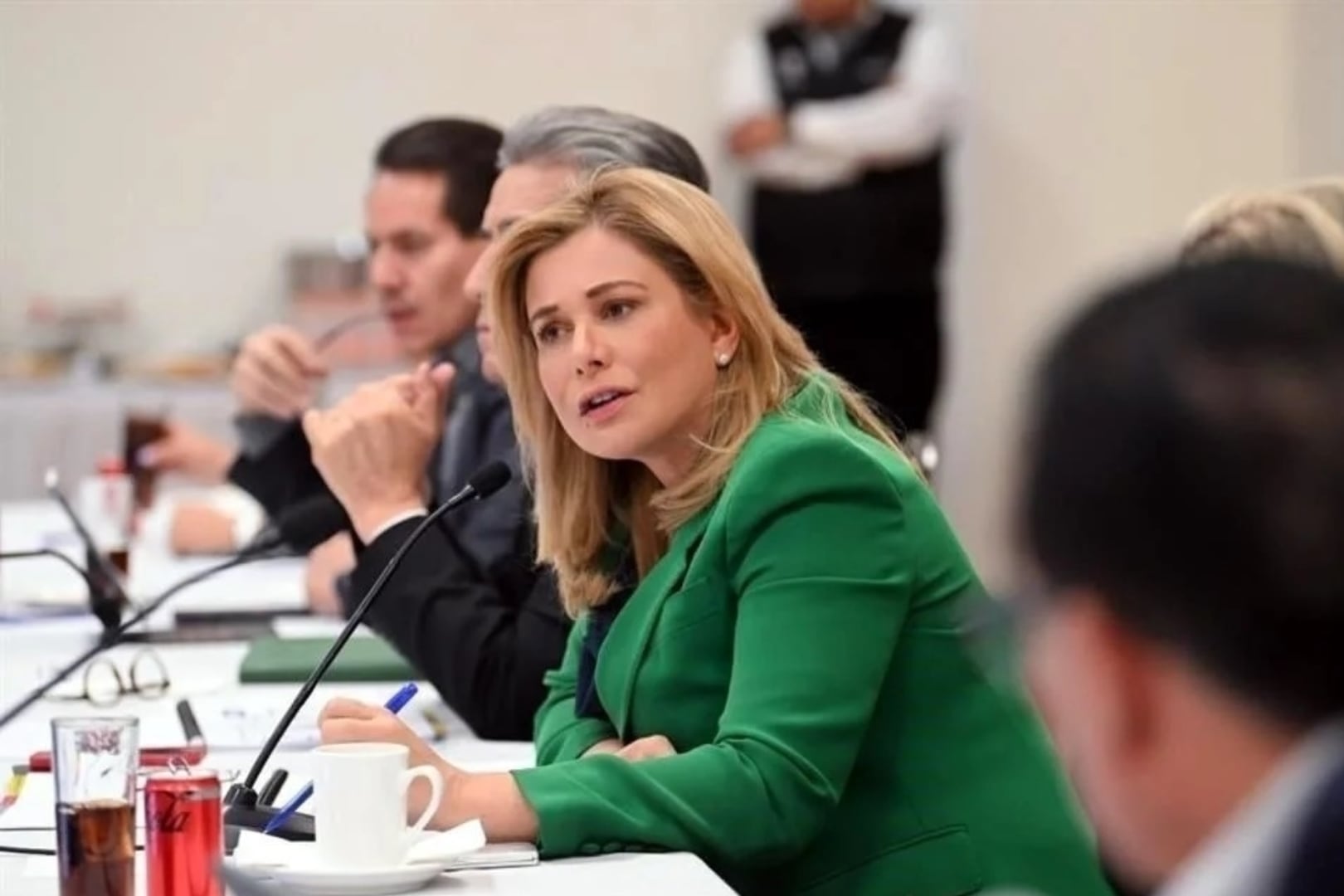 Maru Campos reaparece en el Palacio de Gobierno tras casi dos semanas sin actividades públicas. Foto: Especial