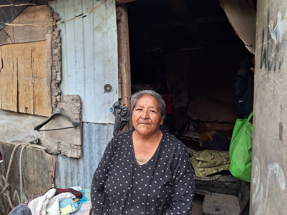 Albertina Talla Suja pasa frío junto a su familia. | Crédito: Mayra Echeverría (GH)