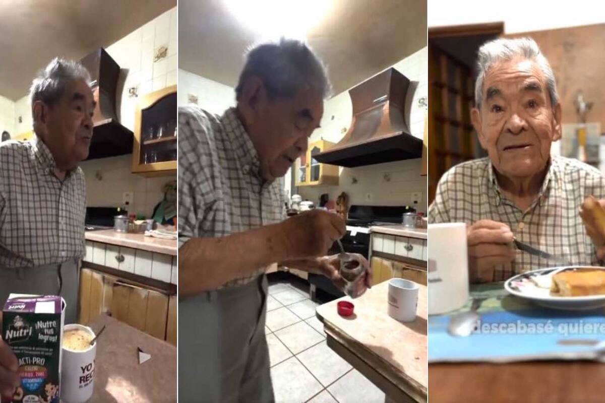 VIRAL: Abuelito comparte receta de como prepara café con leche y conquista las redes