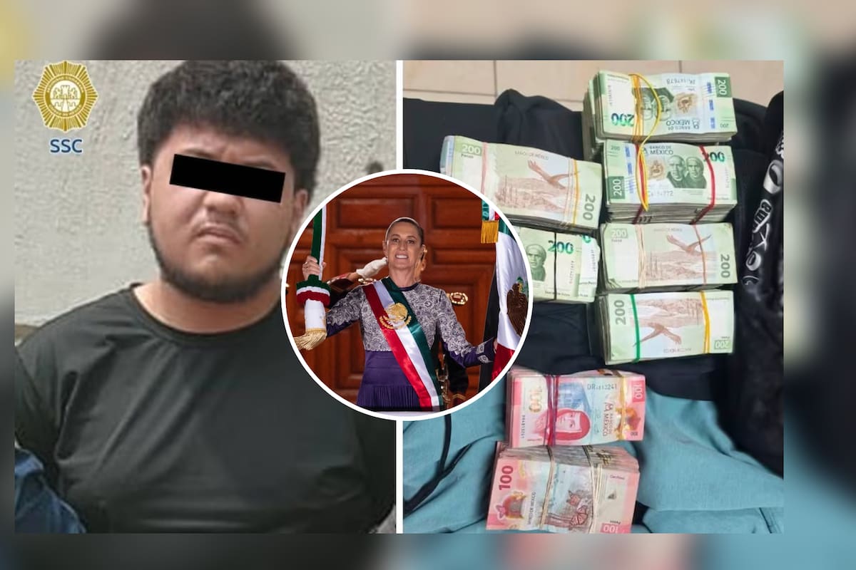 Capturan rumbo al Zócalo y previo al Grito a hombre con 500 000 pesos en efectivo