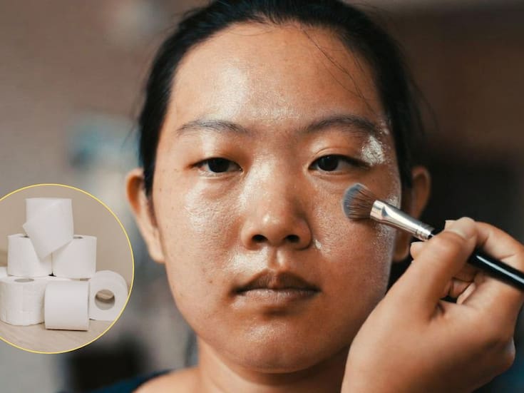 Cómo matificar el rostro con papel higiénico en lugar de papel matificante