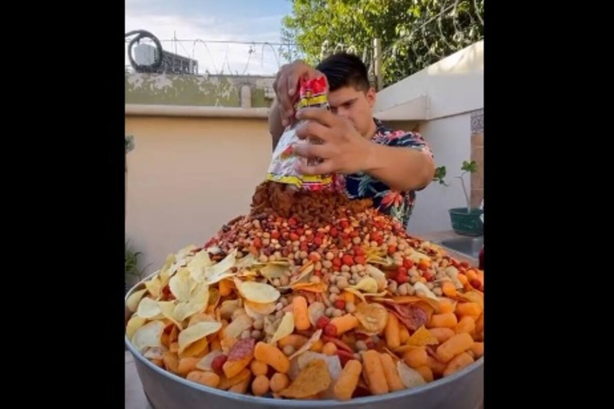 TikToker hace 'la botana más grande del mundo'