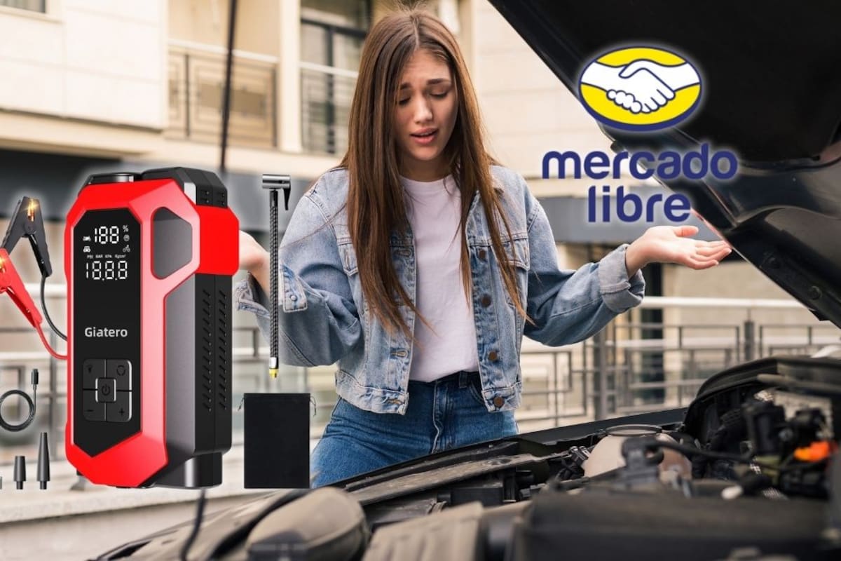 El arrancador de autos multifuncional con compresor de aire de 150 PSI baja su precio a 617 pesos en Mercado Libre con envío gratis