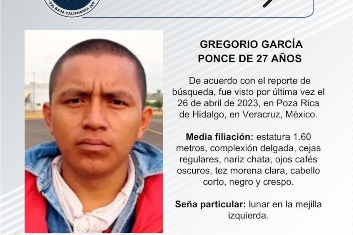 Se busca a Gregorio García Ponce de 27 años de edad