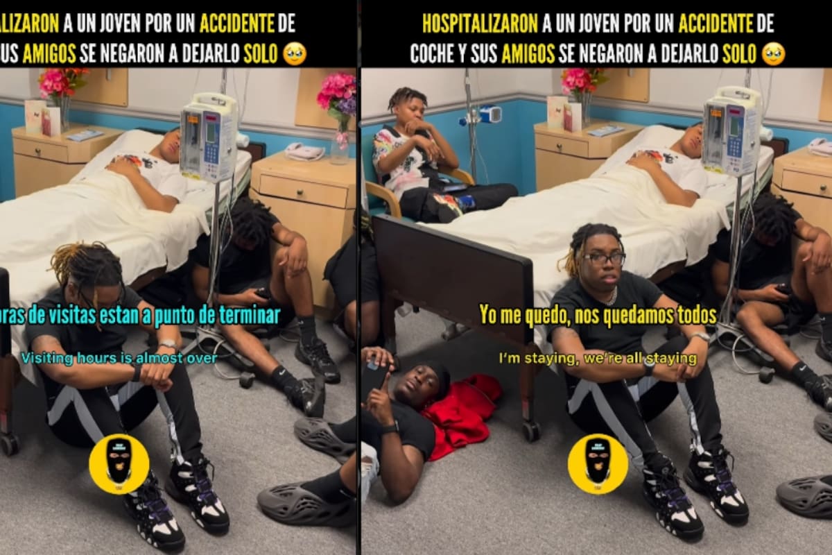 CONMOVEDOR: grupo de amigos pasa la noche en el hospital para acompañar a su amigo accidentado
