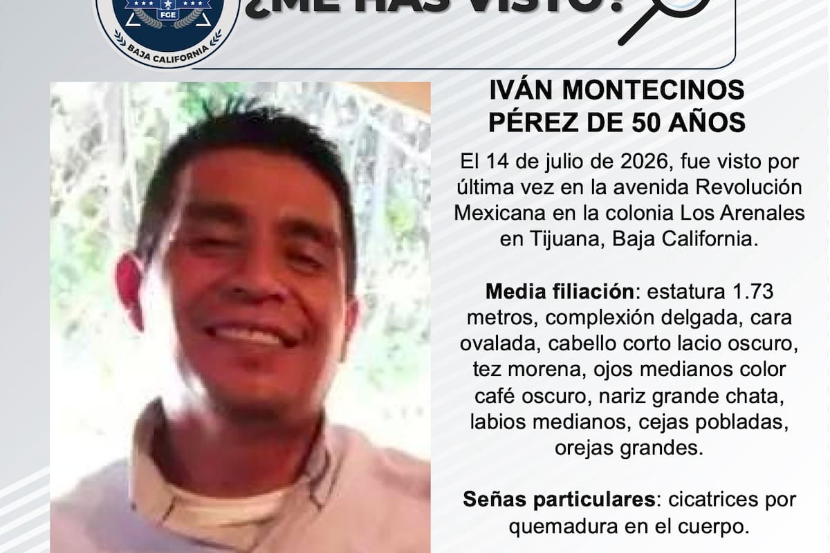 Se busca Iván Montecinos Pérez de 50 años