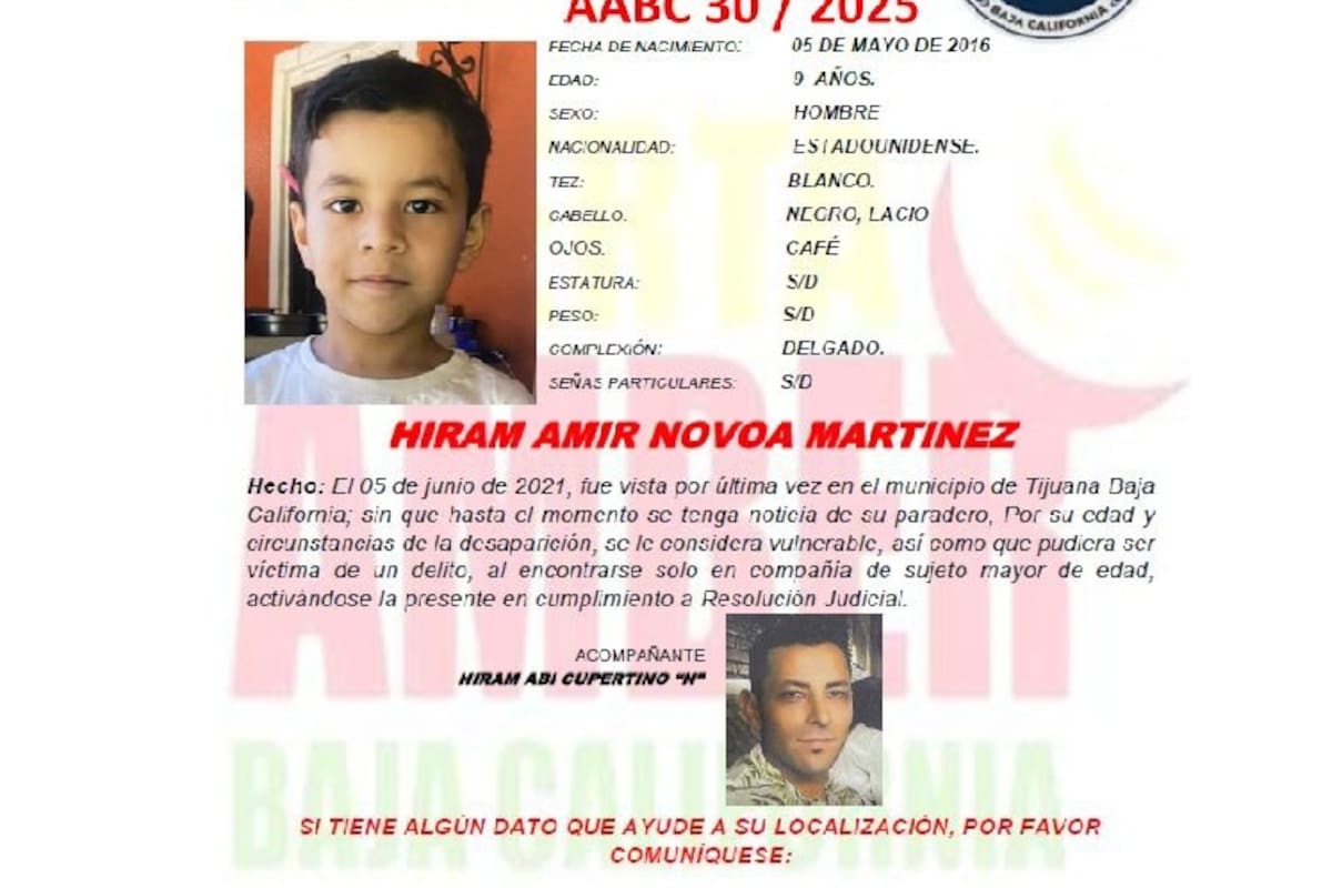 Activan Alerta Amber para Hiram Amir Novoa Martínez