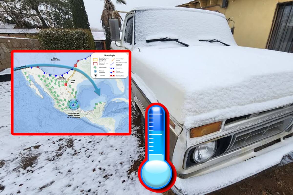 Servicio Meteorológico Nacional alerta de mínimas congelantes de hasta -10 grados para estos estados