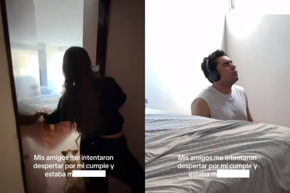 Ellos querían sorprender a su amigo por su cumpleaños, pero lo encontraron haciendo algo raro en su cuarto (VIDEO)