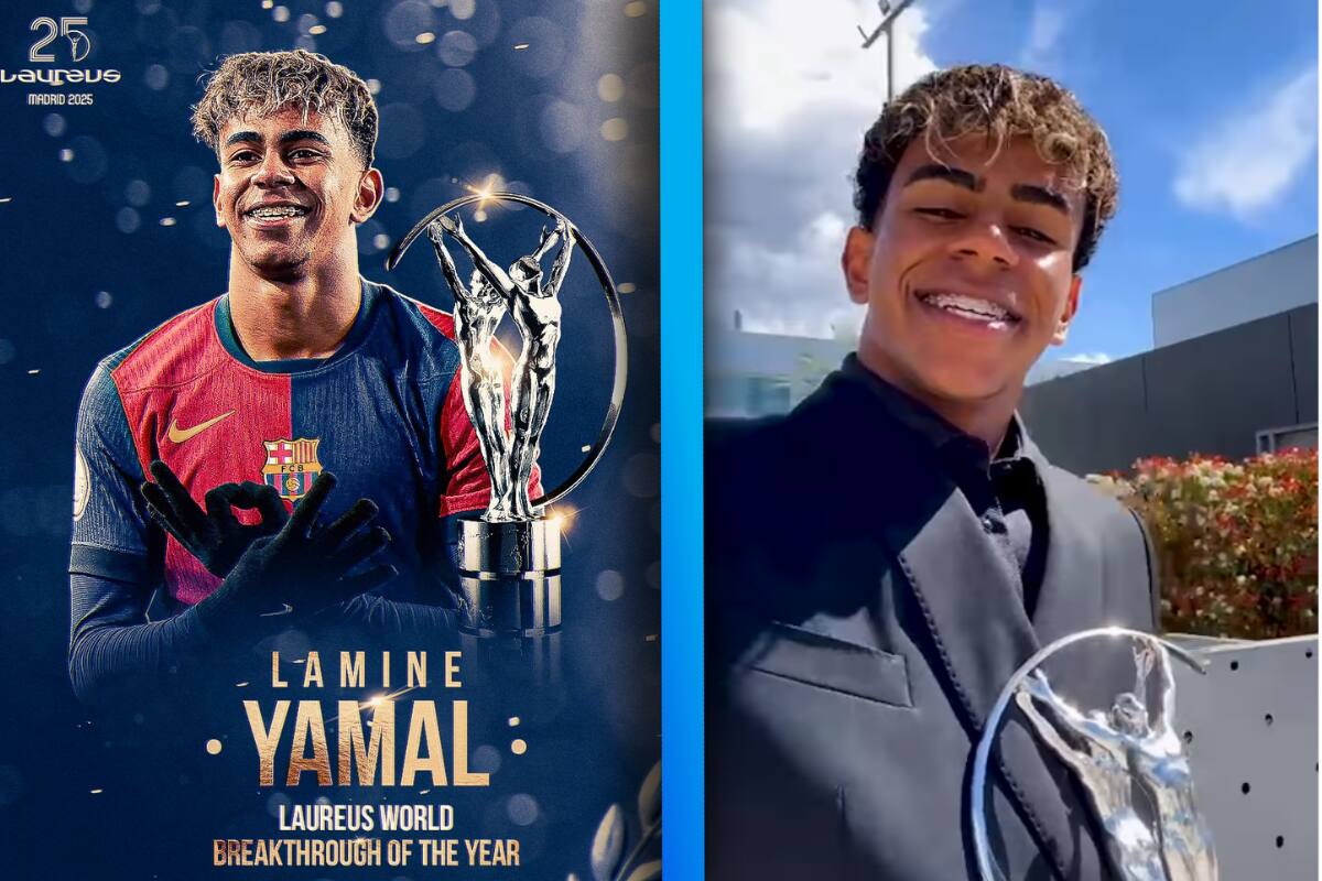 Con 17 años, Lamine Yamal ganó el premio al Deportista Revelación 2025 en los Premios Laureus