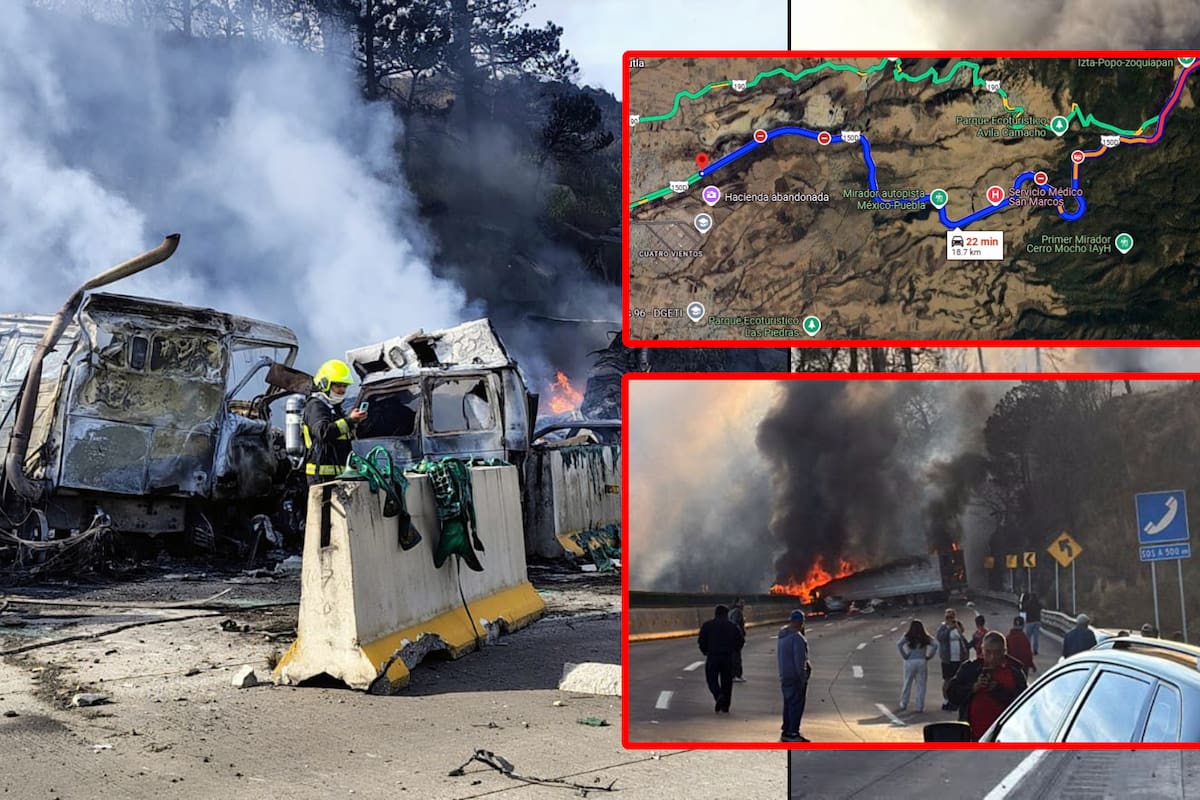 Reportan cinco muertos tras explosión de pipa de gas en carreterra México-Puebla; cierran vialidades