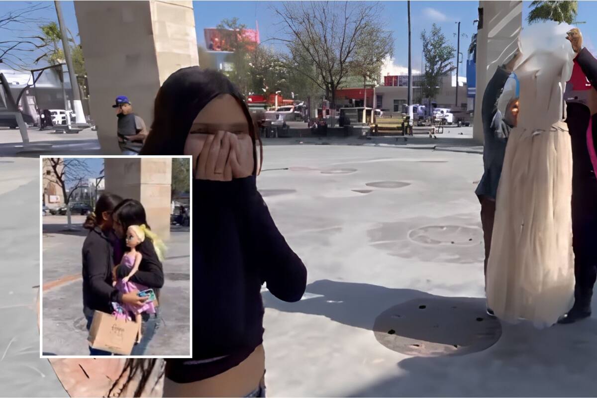 VIDEO: Sorprenden a joven con un vestido de XV años mientras bailaba vals en una plaza pública de Coahuila
