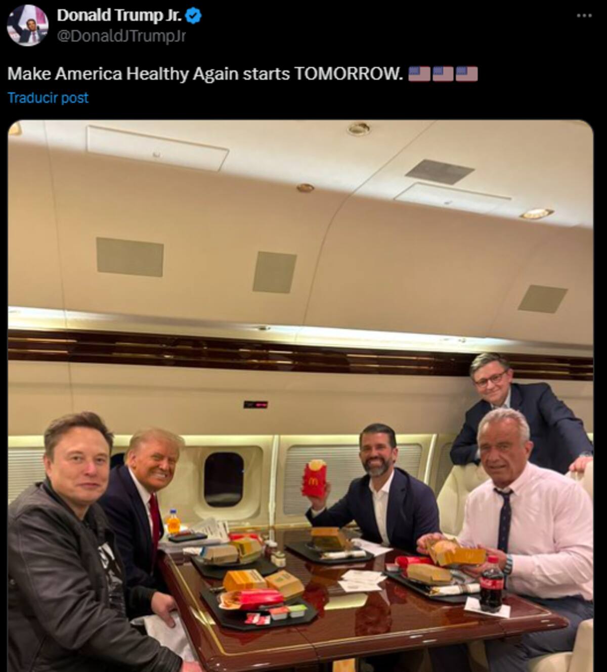 Crédito: X @DonaldJTrumpJr