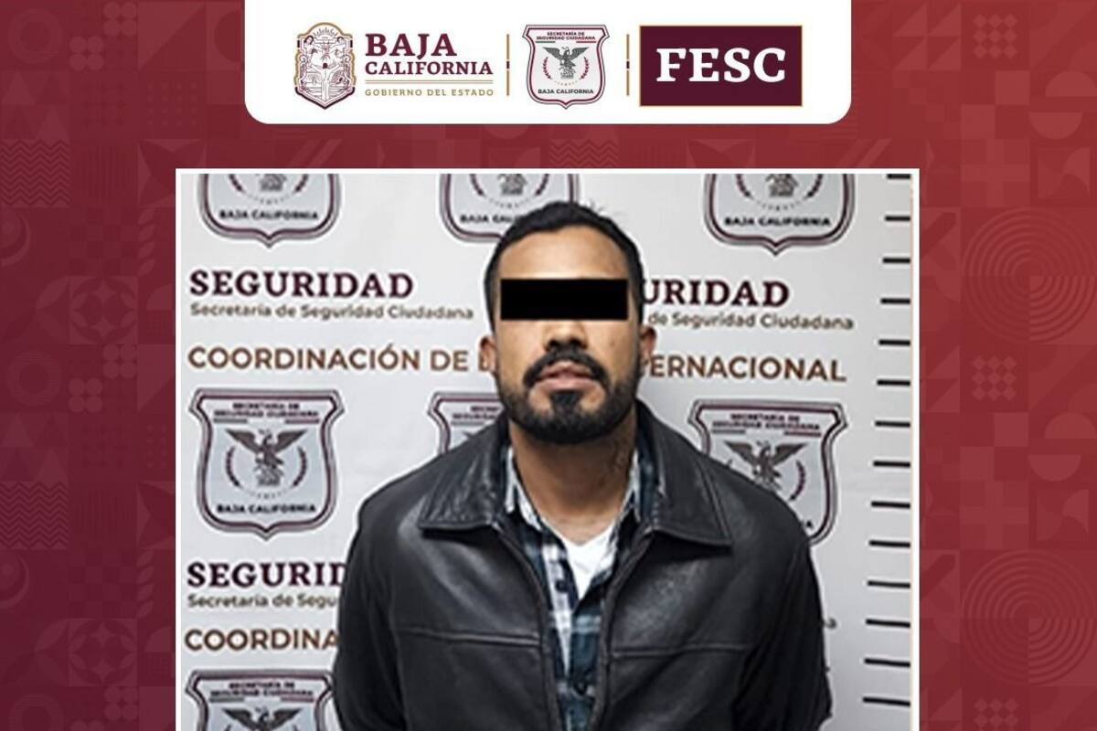 Arresta FESC a estadounidense prófugo en Mexicali