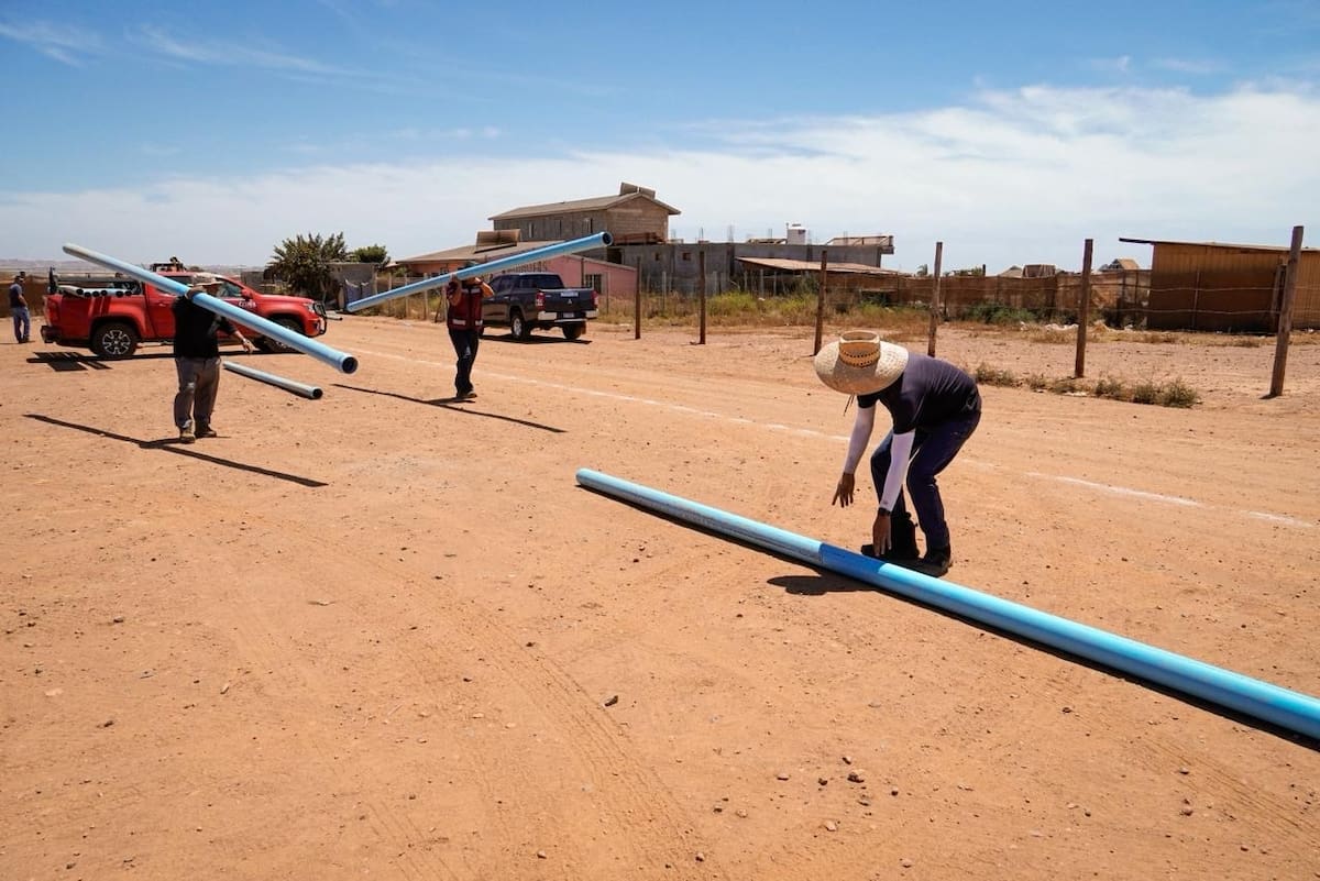 Más de 300 familias de la colonia Tierra y Libertad, en Camalú, tendrán por primera vez acceso a agua potable mediante una obra de la CESPE que busca ampliar la cobertura del servicio en San Quintín. Foto: Cortesía