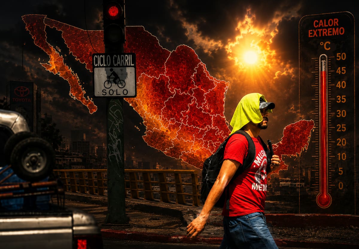 Según el Sistema Meteorológico Nacional las altas temperaturas continuarán esta semana en México, lo que aumenta el riesgo para mascotas. | Foto: Imagen Generada con IA