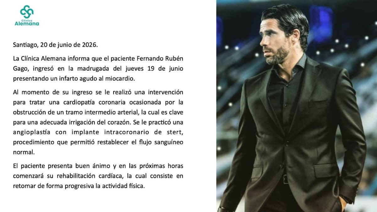Angioplastía con implante intracoronario de stert, la operación de urgencia de Fernando Gago y quien actualmente tiene buen estado de salud