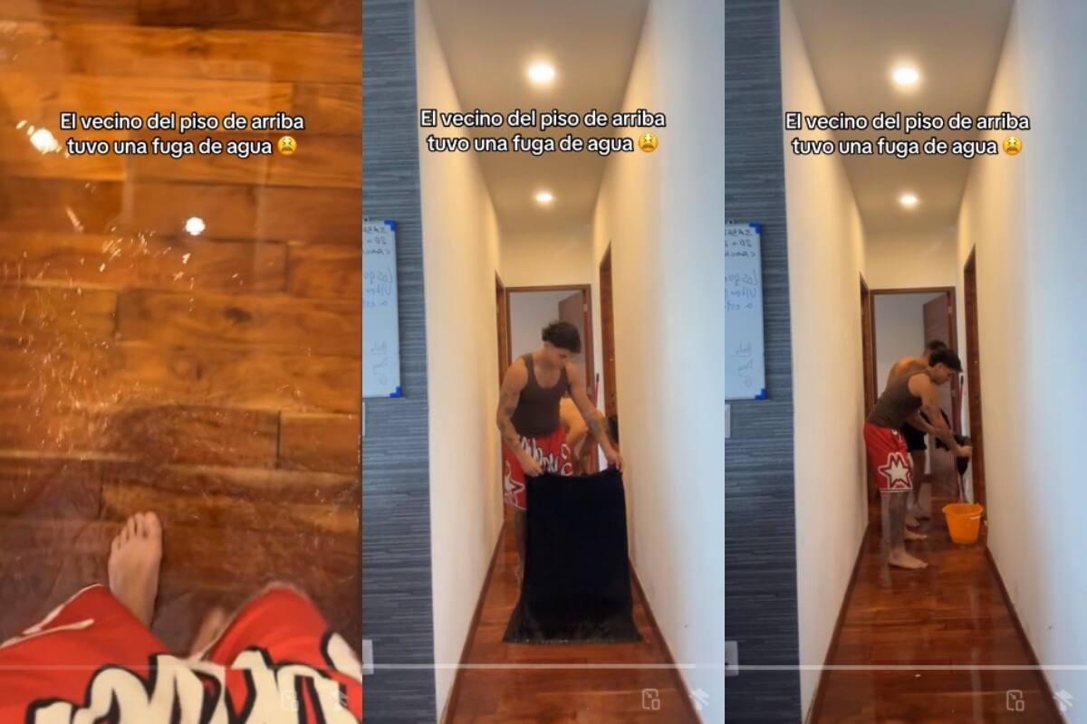 VIDEO: el departamento de un influencer se inunda por culpa de la fuga de un vecino