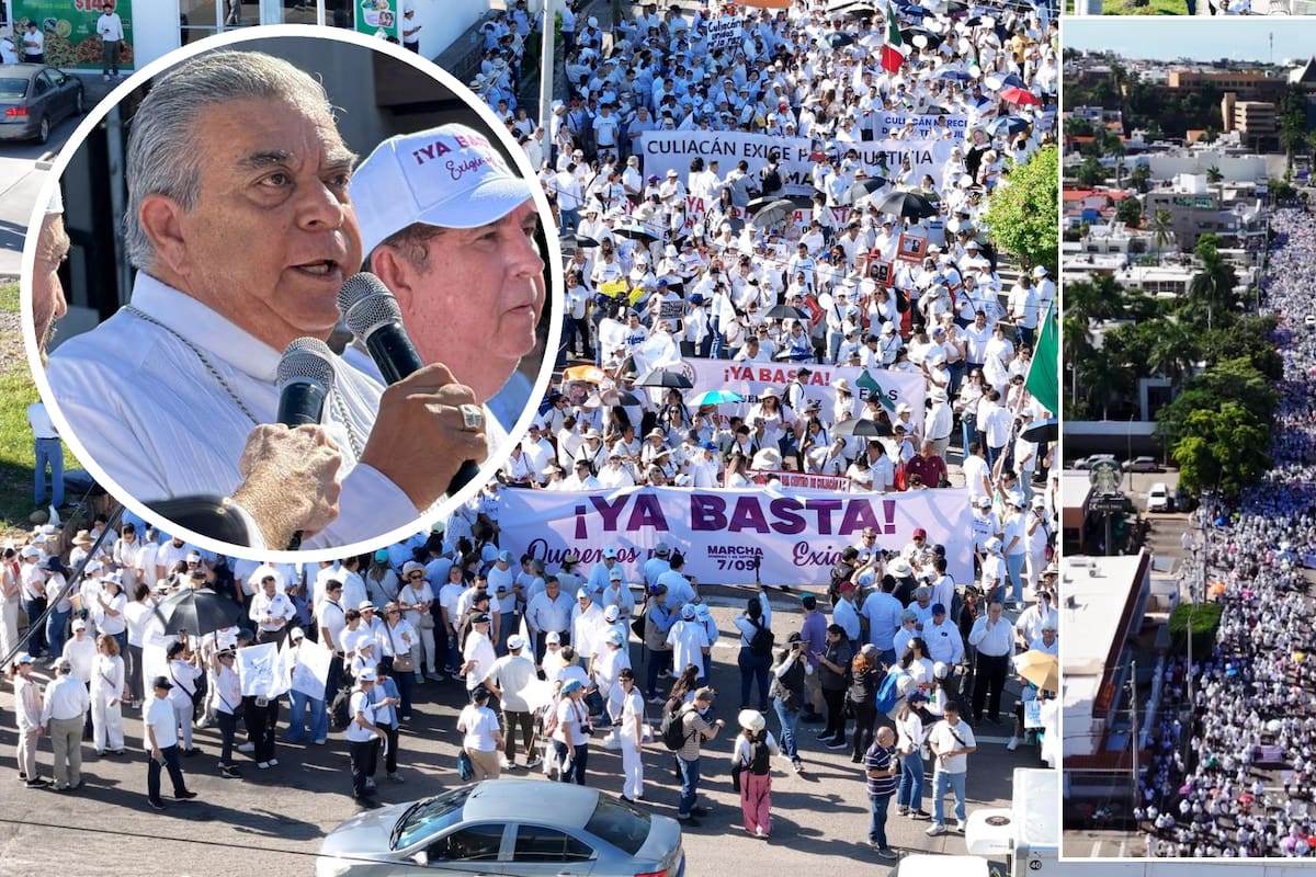 “Ya basta, queremos paz”: 30 mil personas marchan en Culiacán tras un año de violencia
