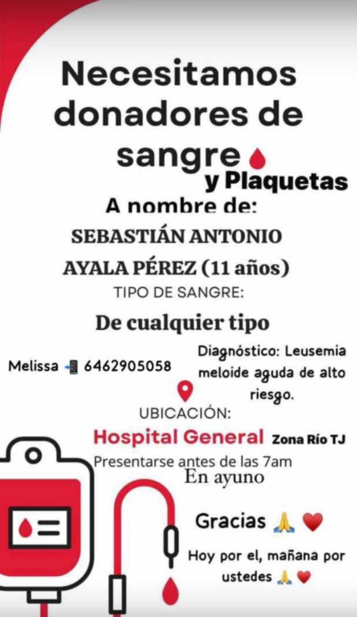 Melissa Pérez, madre de Sebastián, lanzó una campaña en redes sociales para encontrar más donadores y visibilizar la necesidad de apoyo.