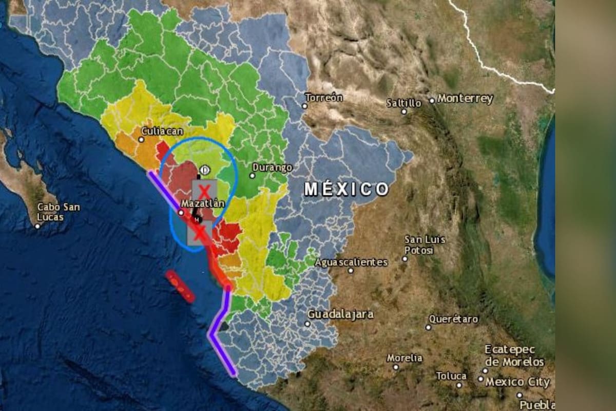 Diez municipios en alerta roja por Huracán Orlene: Protección Civil