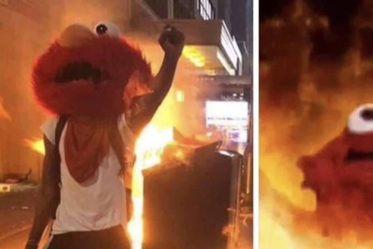 Meme de Elmo cobra vida, tras protestas en Estados Unidos
